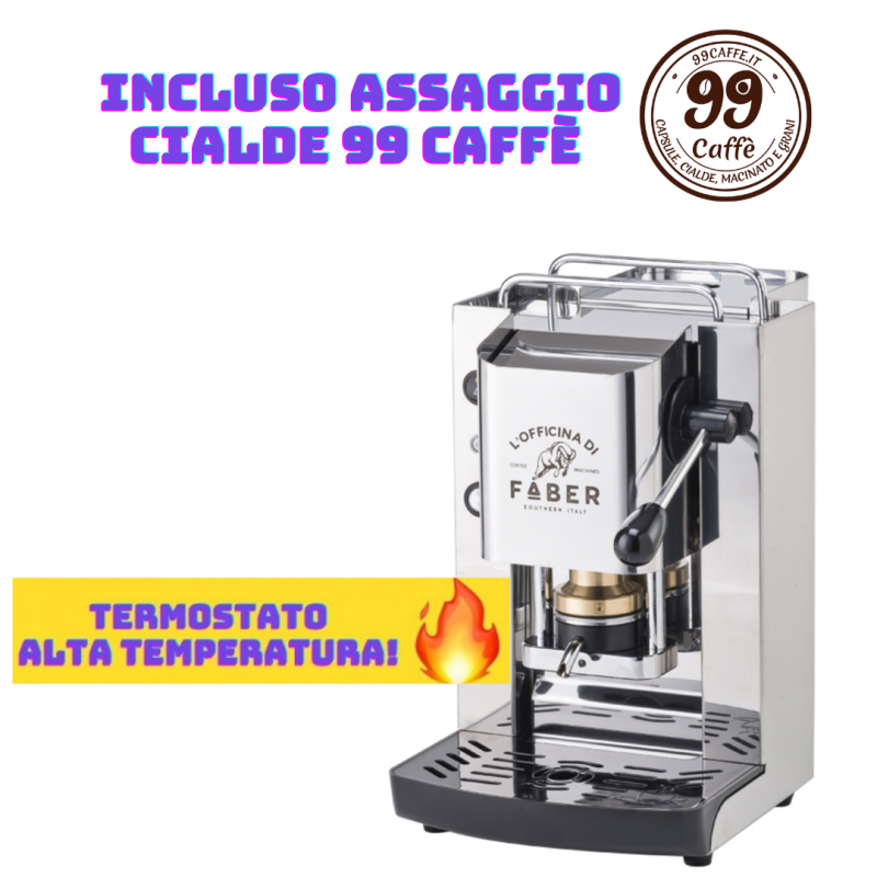 Macchinetta Cialde ESE 44mm - PRO Total Inox 98 GRADI termostato alta temperatura - Faber