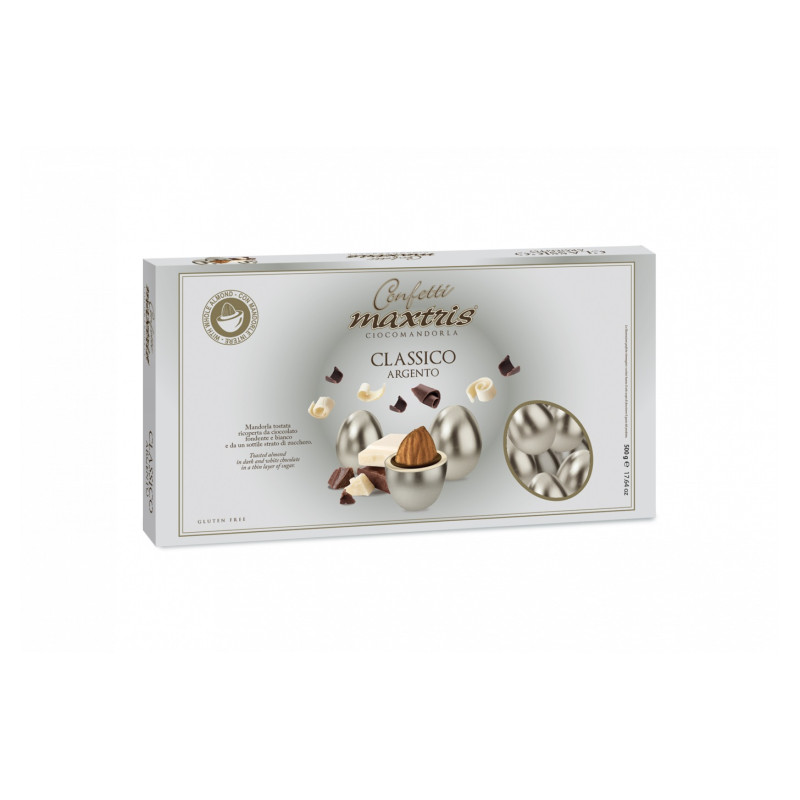 Confetti Maxtris - Ciocomandorla Silver Luxury Nozze D'Argento - 500g