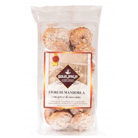 Fiori Di Mandorla - Biscotti Con Gocce Di Cioccolato - 350 gr - Dolci Aveja