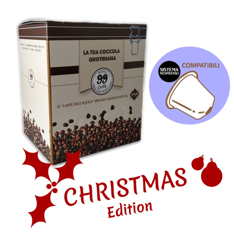 100 Capsule compatibili Nespresso - Christmas Edition, Miscela Cremosa - 99 Caffè