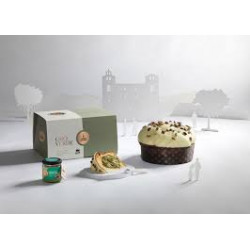 Fiasconaro - Panettone Oro Verde coated with chocolate white and pistachio 1000g