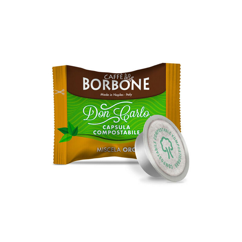 Don Carlo Miscela Oro  100 Capsule Compostabili - Compatibili Lavazza A Modo Mio - Caffè Borbone