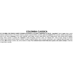 Colomba Classica con canditi d'Arancia e Mandorle - 500g - Fiasconaro
