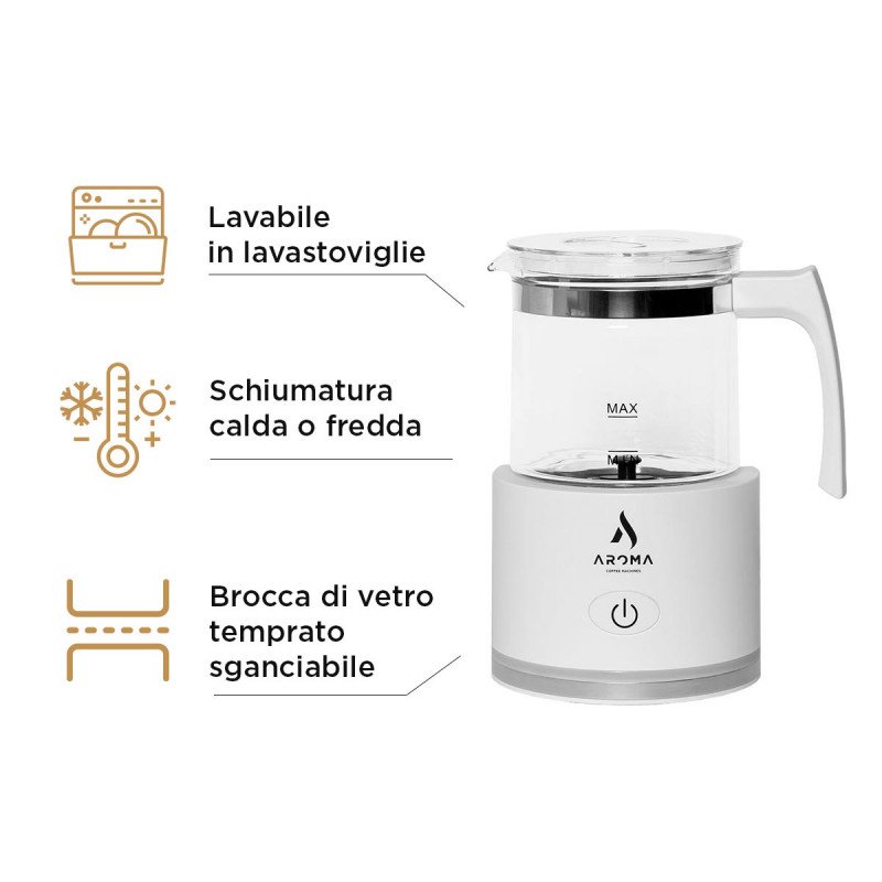 Frusta Montalatte Di Ricambio Per Nespresso Aeroccino, Accessorio In Acciaio Inox Per Schiumare E Riscaldare, Lavabile In Lavastoviglie