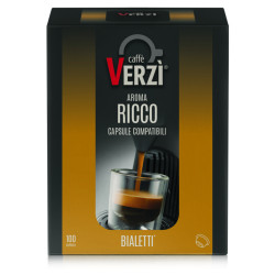 100 Capsule Compatibili Bialetti Alluminio - Aroma Ricco - Verzì