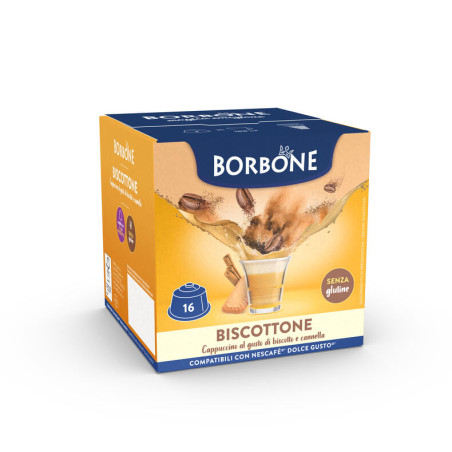 16 Capsule Comp. Dolce Gusto - Biscottone - Caffè Borbone