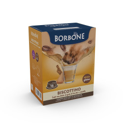 16 Capsule Comp. Lavazza A modo mio - Biscottino - Caffè Borbone