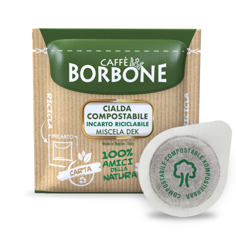 Caffè Borbone Dek Decaffeinated Blend 150 Coffe Capsules Pods Standard Ese 44