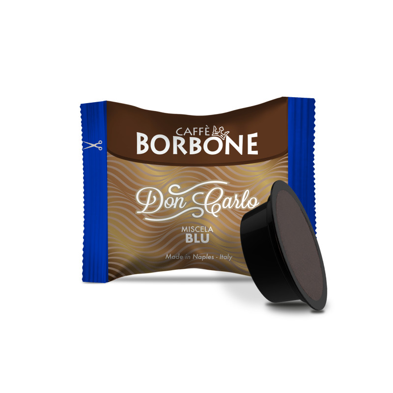 Caffè Borbone - 50 Coffe Capsules Blue Don Carlo Compatible Lavazza A Modo Mio