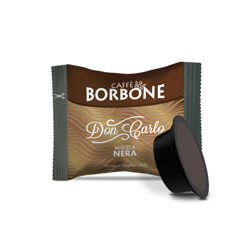 Caffè Borbone Black 50 Coffe Capsules Don Carlo Compatible Lavazza A Modo Mio