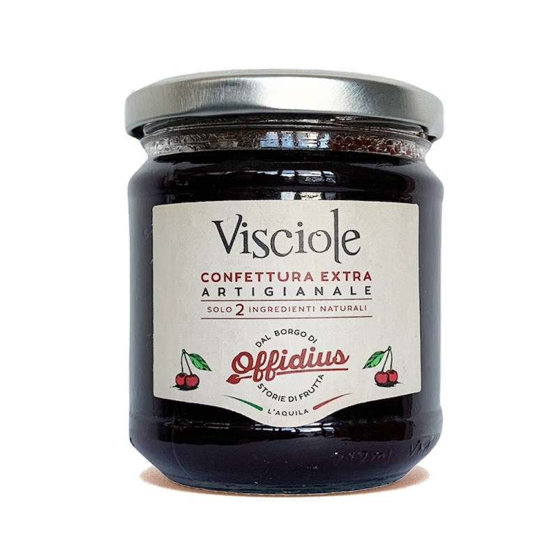 Confettura Extra di Visciole, Frutta di Prima Scelta - 220 g - Offidius