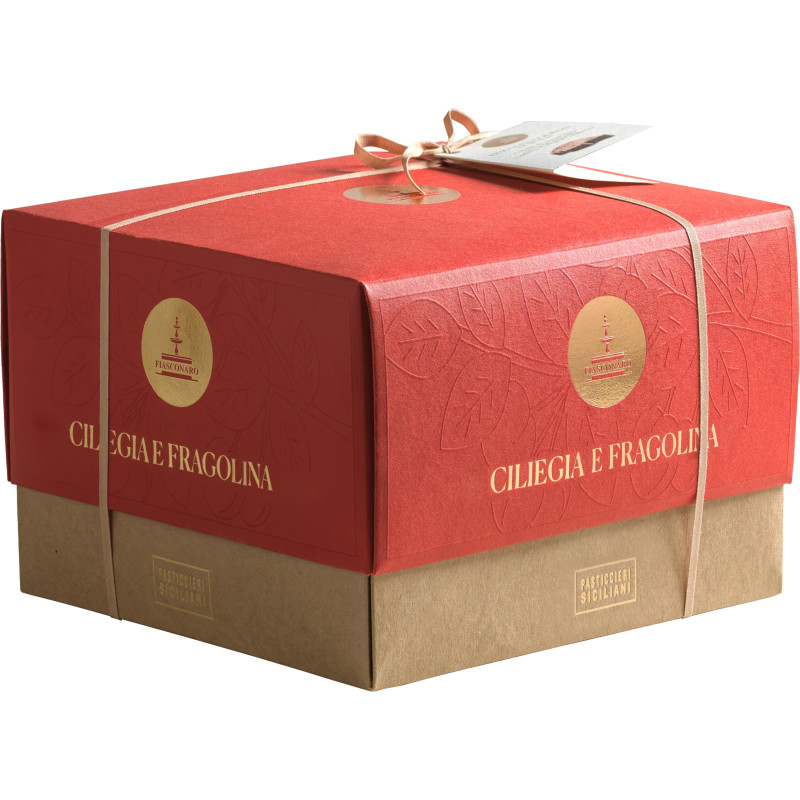 Panettone alla Ciliegia e Fragolina - 1 Kg - Fiasconaro