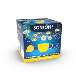 18 Cialde Camomilla con Melatonina - Borbone - Filtro in Carta da 44mm - Caffè Borbone