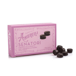 Amarelli - Senatori - Button shaped soft liquorice flavoured with violet 100 gr