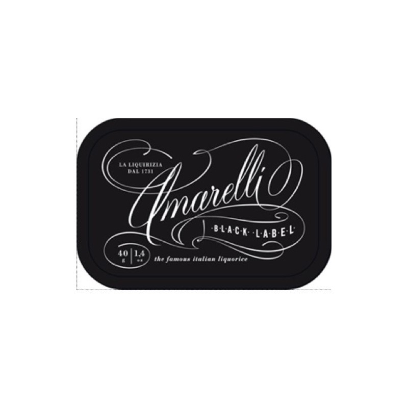 Liquorice Amarelli 40 g Tin from Black Label collection : Spezzata