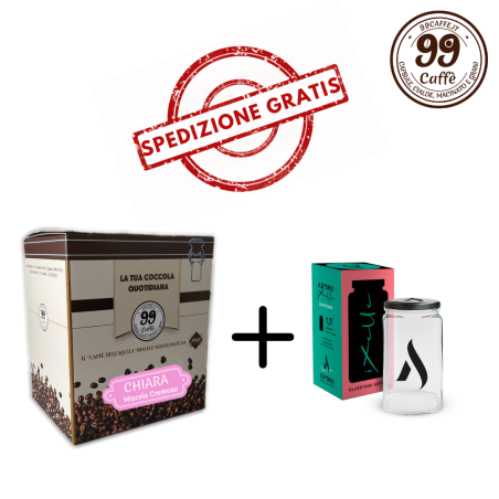 110 Cialde ESE 44mm - Chiara + barattolo IXELLE - 99 Caffè