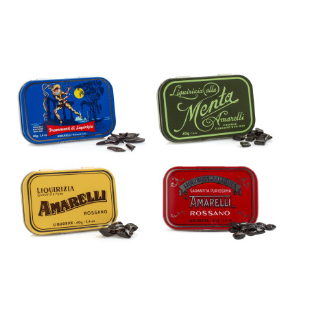 Latta 40g 12pz Mix Spezzata, Spezzatina, Rombetti, Favette - Liqurizia Amarelli