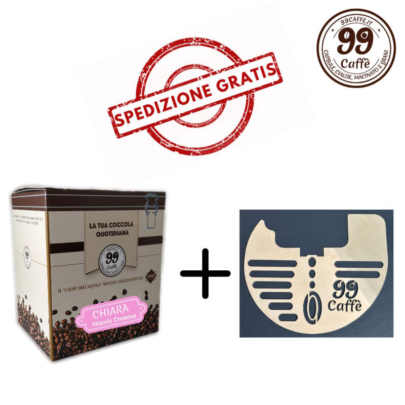 110 Cialde ESE 44mm - Chiara + Griglia Frog in Acciaio - 99 Caffè