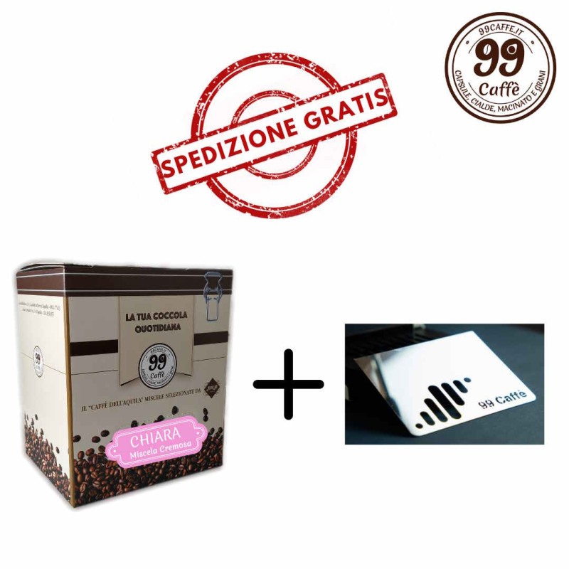 110 Cialde ESE 44mm - Chiara + Griglia Aroma in Acciaio - 99 Caffè 110 Cialde ESE 44mm - Chiara + Griglia Aroma in Acciaio - 99 Caffè