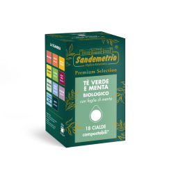 18 Cialde Tè verde aromatizzato menta bio  - Sandemetrio