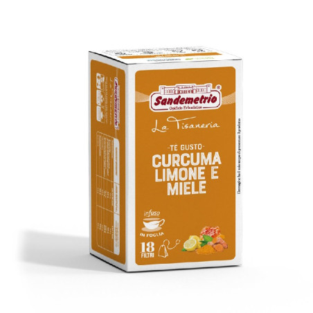 18 Filtri Tè gusto curcuma limone e miele - Sandemetrio