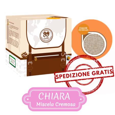 110 Cialde ESE 44mm - Chiara, Miscela Cremosa - 99 Caffè