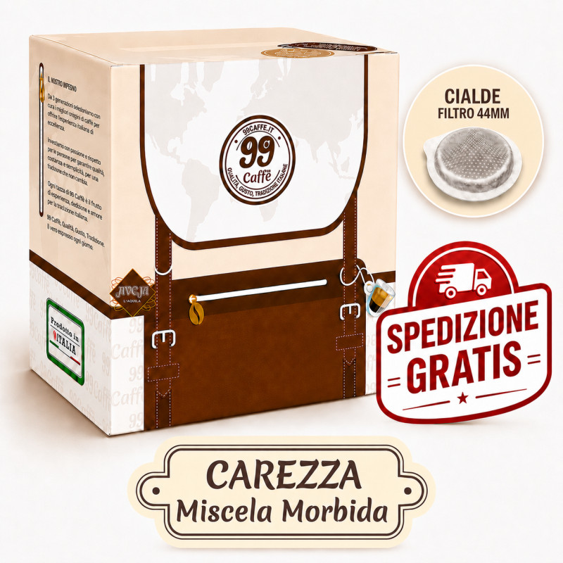 110 Cialde ESE 44mm - Carezza, Miscela Delicata - 99 Caffè