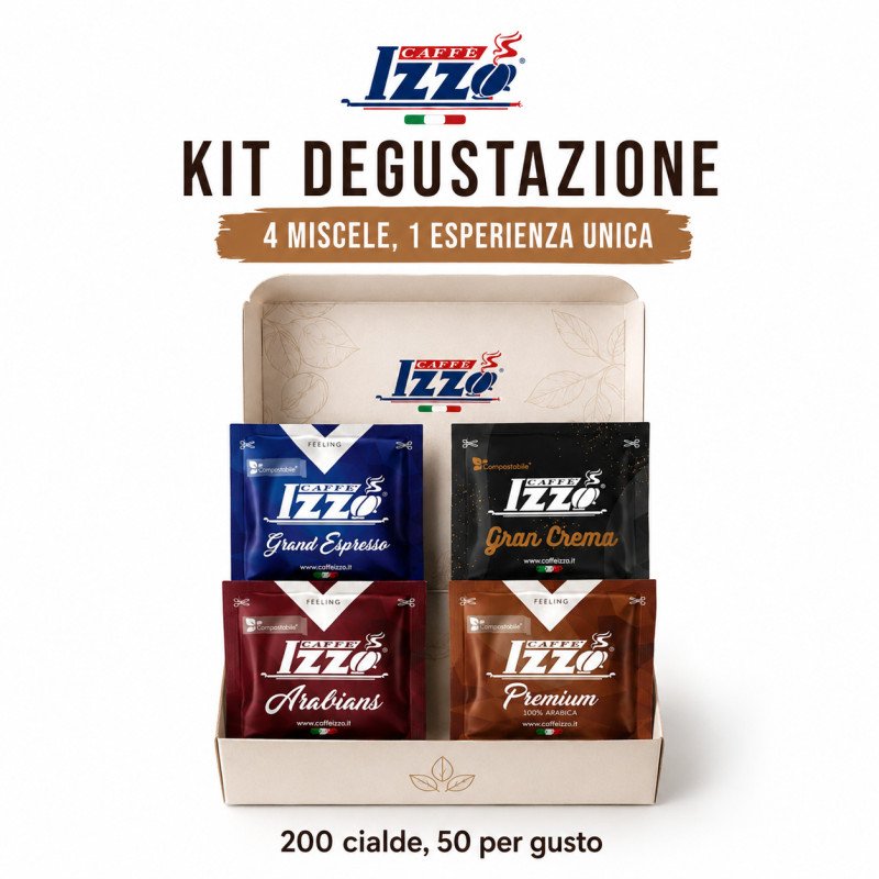 Izzo Tasting Kit ESE 44 mm compostable pods — 200 pcs, 4 blends