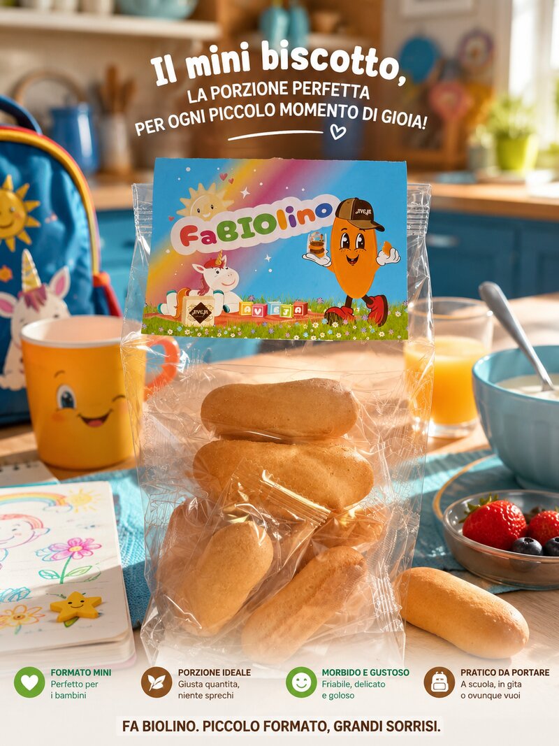 FaBIOlino in monoporzioni: il mini biscotto pratico da portare