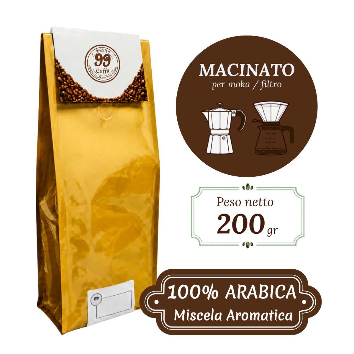 Macinato 200g 100% Arabica